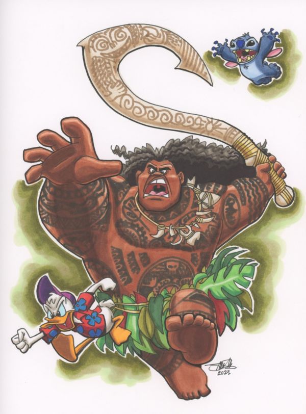 Image for Maui, Maui Mallard and Stitch Art by James Silvani