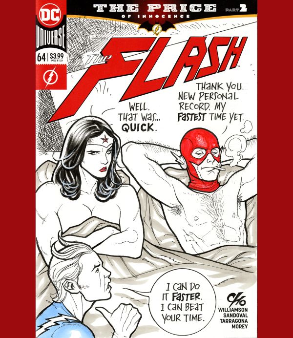 Image for Flash Sketch Cover with Wonder Woman by Frank Cho