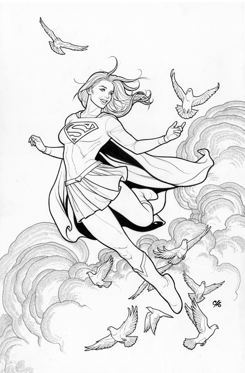 Supergirl Special #1 cover in frankchoartist's original | Nerd Crawler