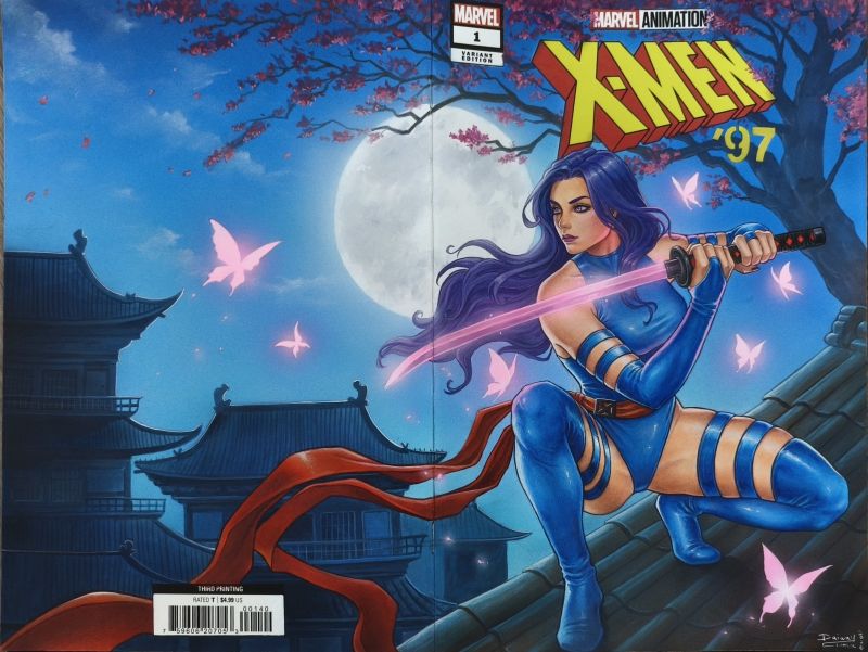 Psylocke X-Men '97 Full Cover Art by Daiany Lima Sketch | Raremarq