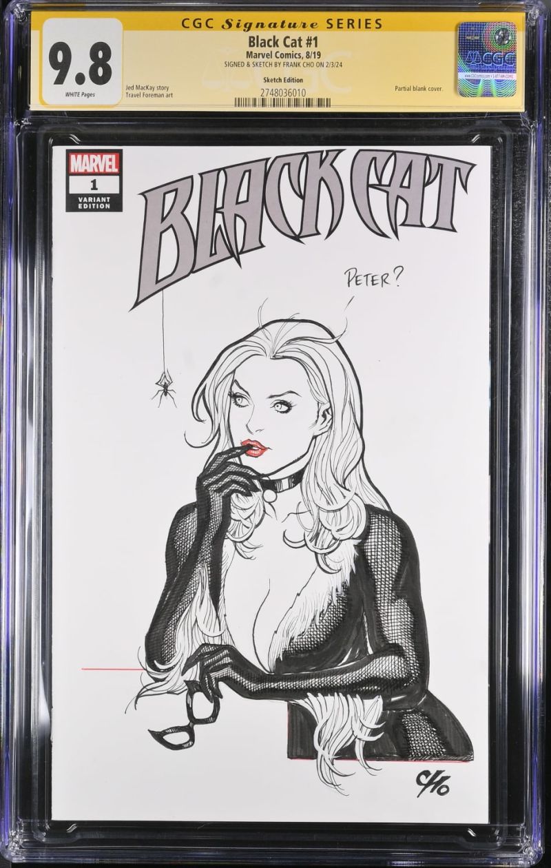 Black Cat #1 CGC 9.8 Sketch Cover Sketch Covers Listed by | Raremarq