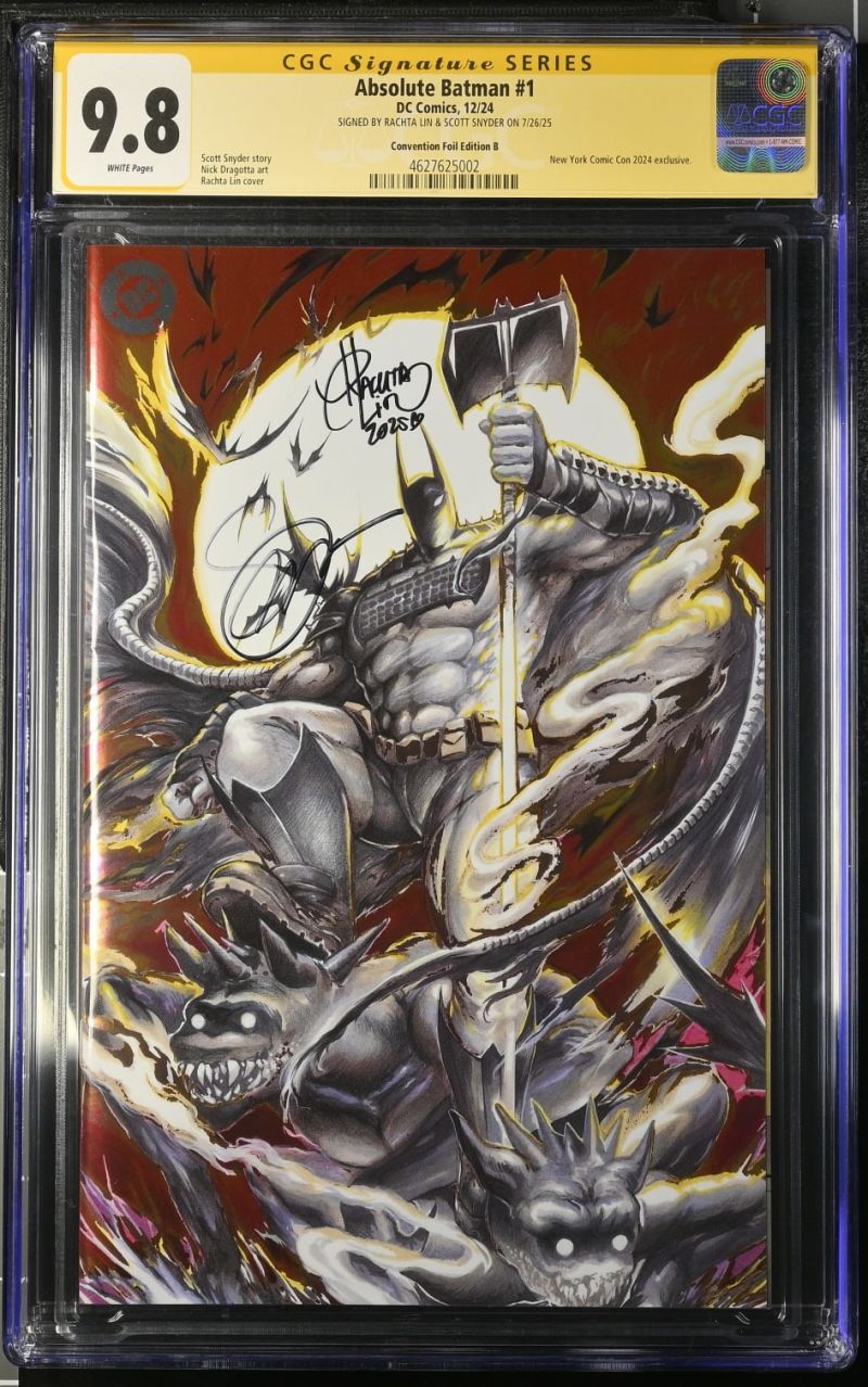 Absolute Batman #1 CGC 9.8 Signed by Scott Snyder & Rachta | Raremarq