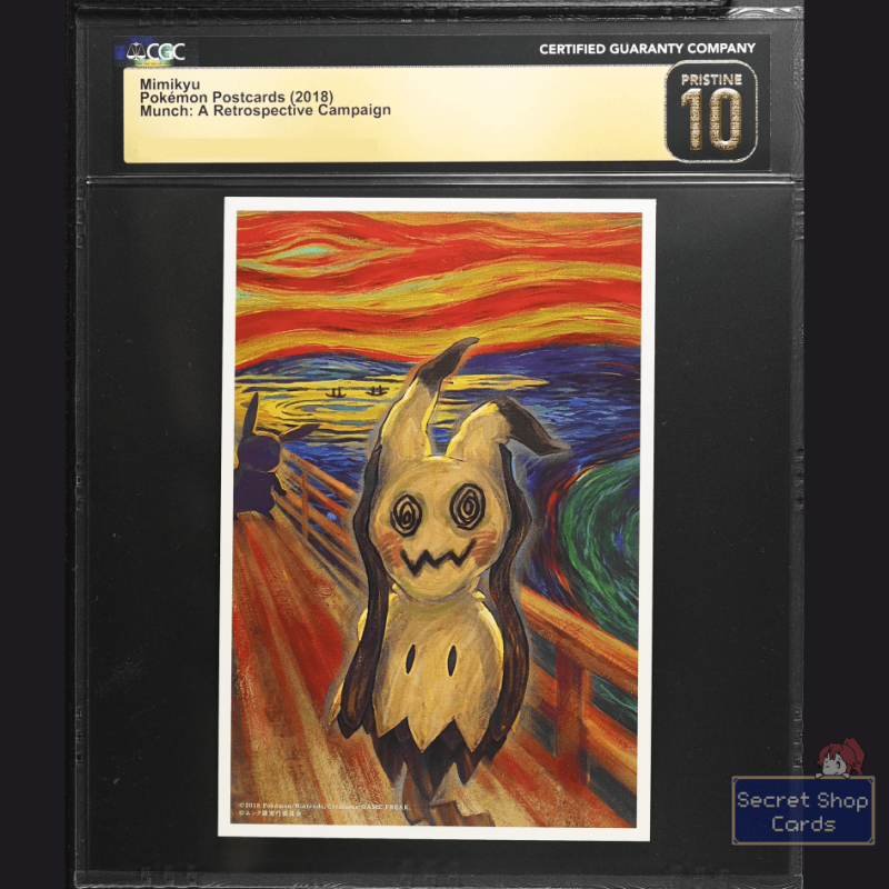 Mimikyu Pokmon Postcards 2018 Munch CGC Pristine 10 Graded | Raremarq Mimikyu Pokmon Postcards 2018 Munch CGC Pristine 10 Graded | Raremarq