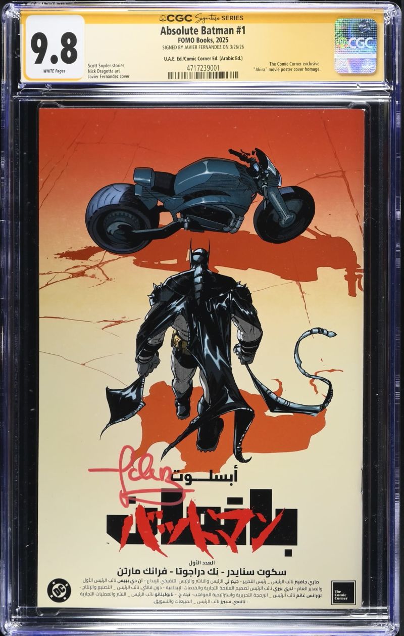 Absolute Batman #1 CGC 9.8 Signed by Javier Fernandez | Raremarq