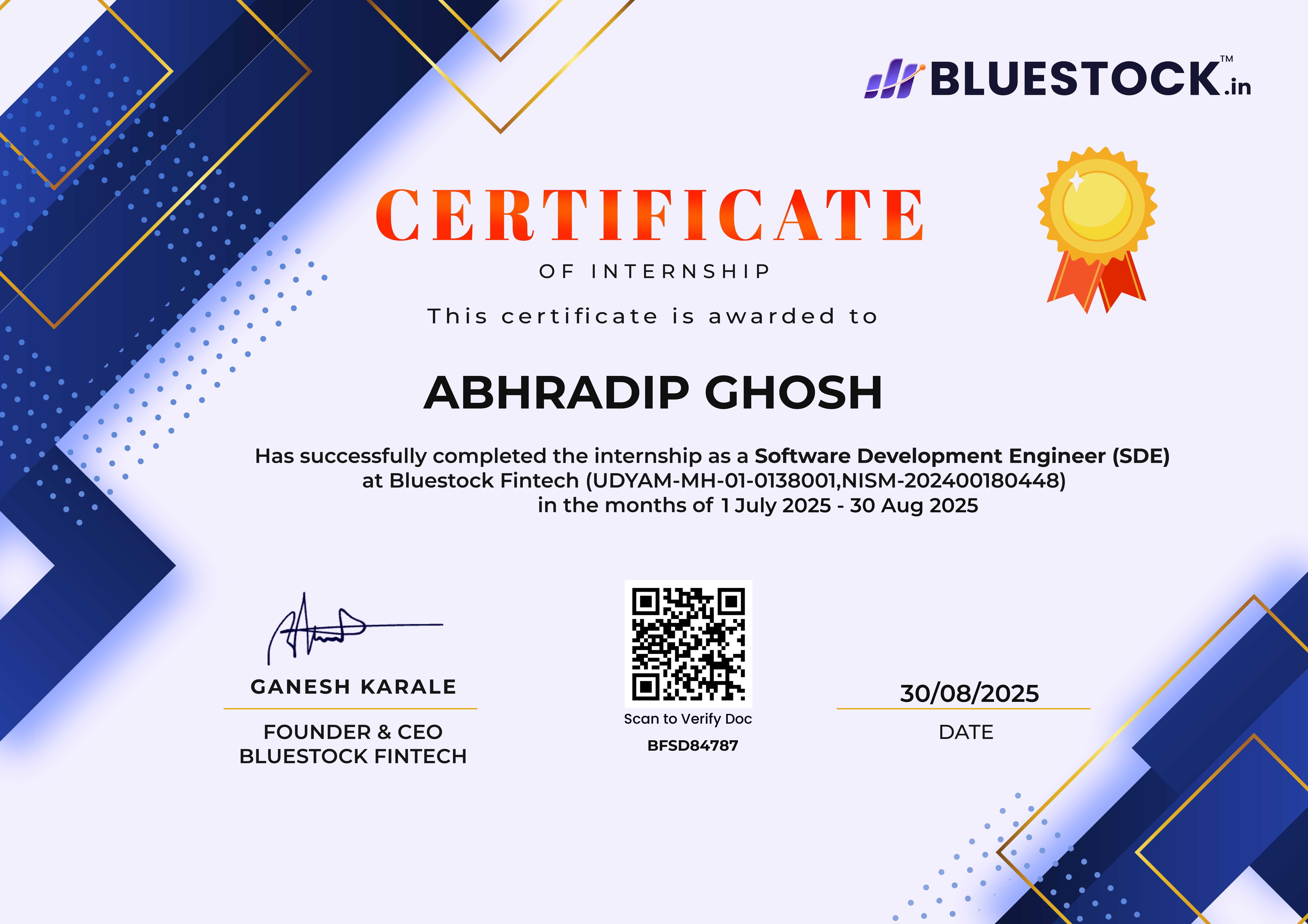Internship-bluestock
