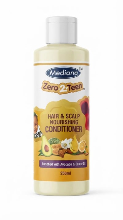 Mediana Zero 2 Teen Hair and Scalp Nourishing Conditioner with Avocado and Castor Oil - 250ml