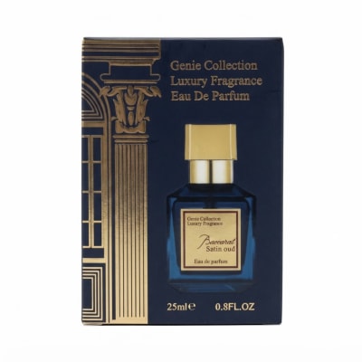 Genie Collection Bakkarat Satin Oud Eau De Parfum - Long Lasting Pocket Luxury Spray 25ml