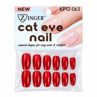 Zinger Cat Eye Nail Set KP12-063-RED