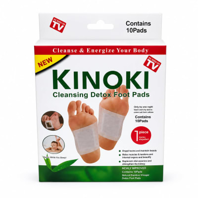 KINOKI Cleansing Detox Foot Pads : Cleanse & Energise Your Body – A Pack of 10 Pads