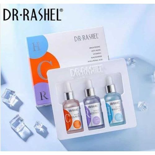 DR Rashel Complete Facial Serum Set Kits (Dr. Rashel) 3-In-1 Pack: HA Hyaluronic Acid, RC Retinol C & VC Vitamin C - Image 1