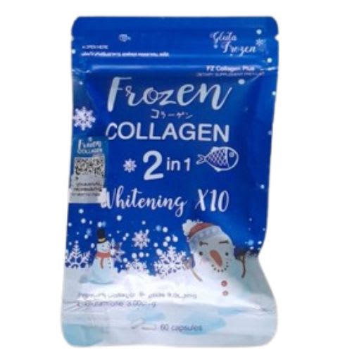 Gluta FROZEN COLLAGEN 2 IN 1 WHITEN X10 - 60 Capsules X1 SACHET - Image 1