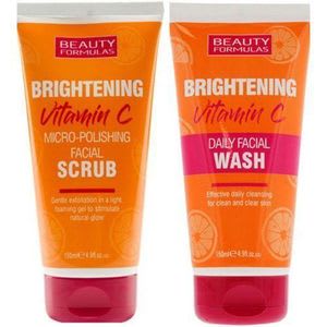 Beauty Formulas Vitamin C Facial SCRUB And Facial WASH 2-In-1 Combo (BEAUTY FORMULAS) - Image 1