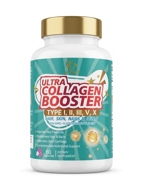Ultra Collagen Booster - Multi-Type I, II, III, V, X - Hair, Skin, Nails & Joint Support - Image 1