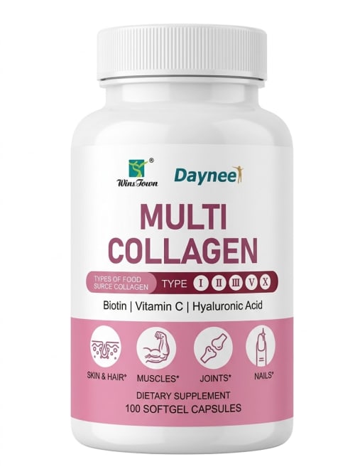 Daynee Multi Collagen Type 1, 2, 3, 4 & 5 - Biotin, Vitamin C & Hyaluronic Acid - Image 1
