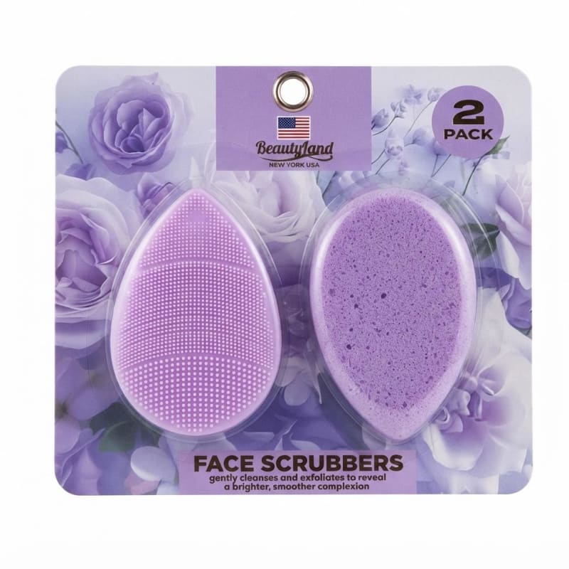 Soft Silicon Face Pore Scrubber/ Facial Cleansing Brush - Purple - 2 In Pack - Image 1