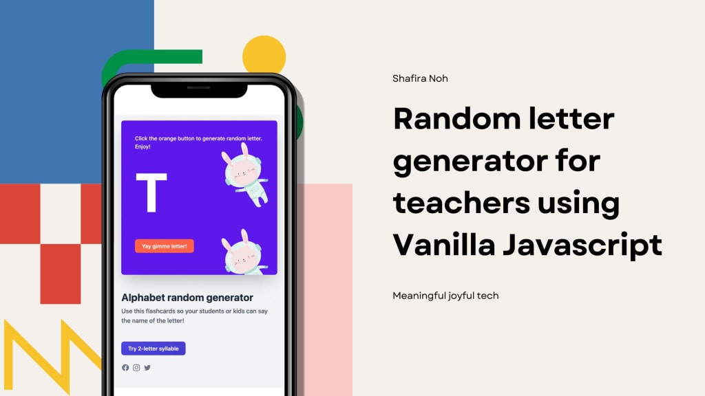 Teacher's random letter generator