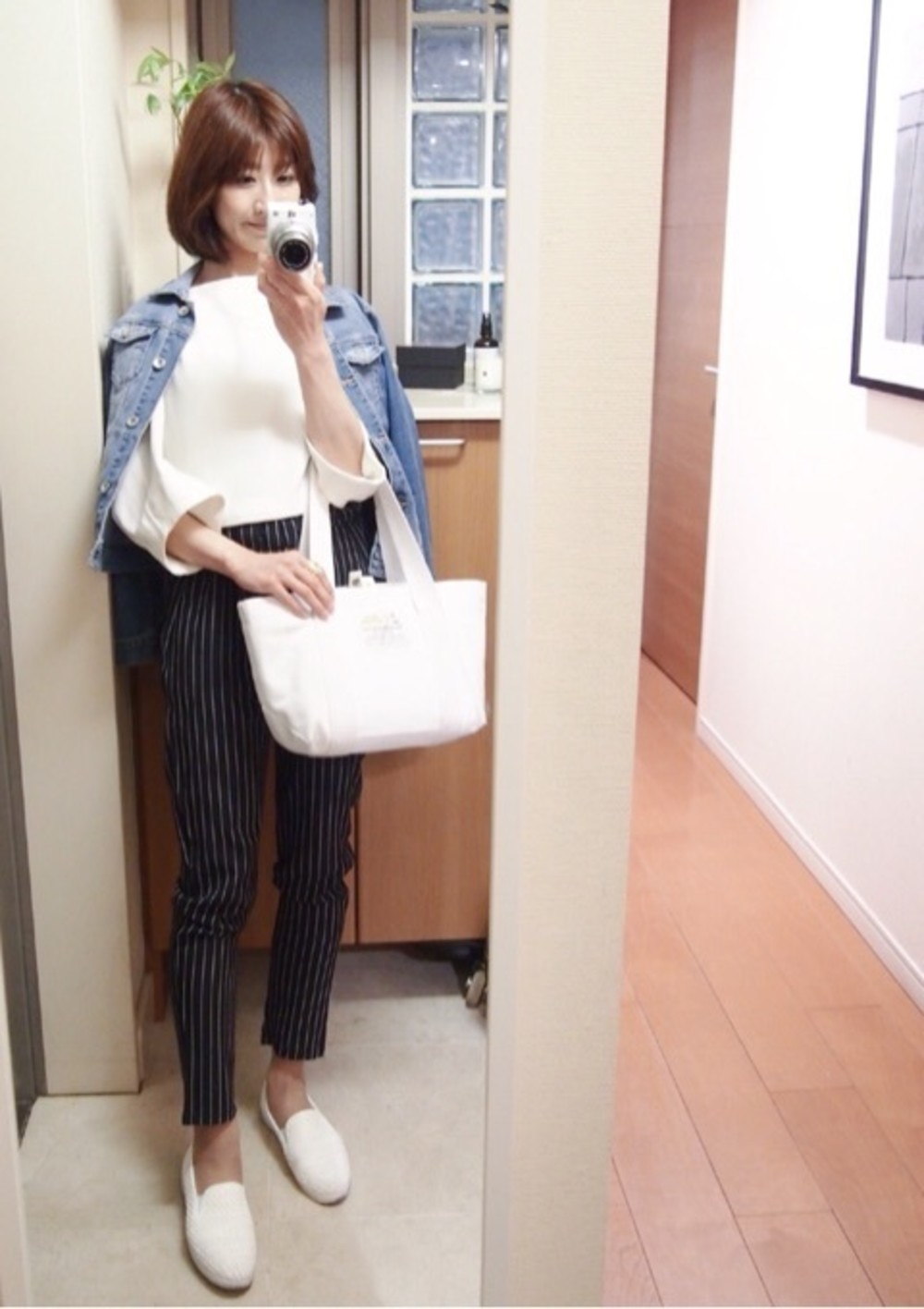 ネイビー ストライプ アンクルパンツのコーディネート一覧 Cbk カブキ