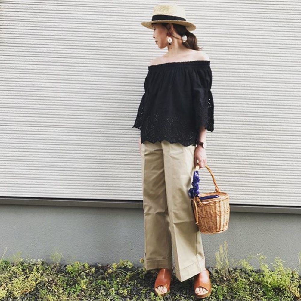 ベージュ チノパン ワイドパンツのコーディネート一覧 Cbk カブキ