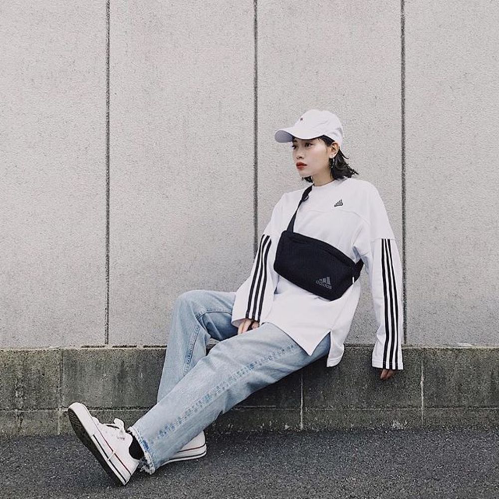 ホワイト キャップ x adidas（アディダス） MOUSSY（マウジー ...