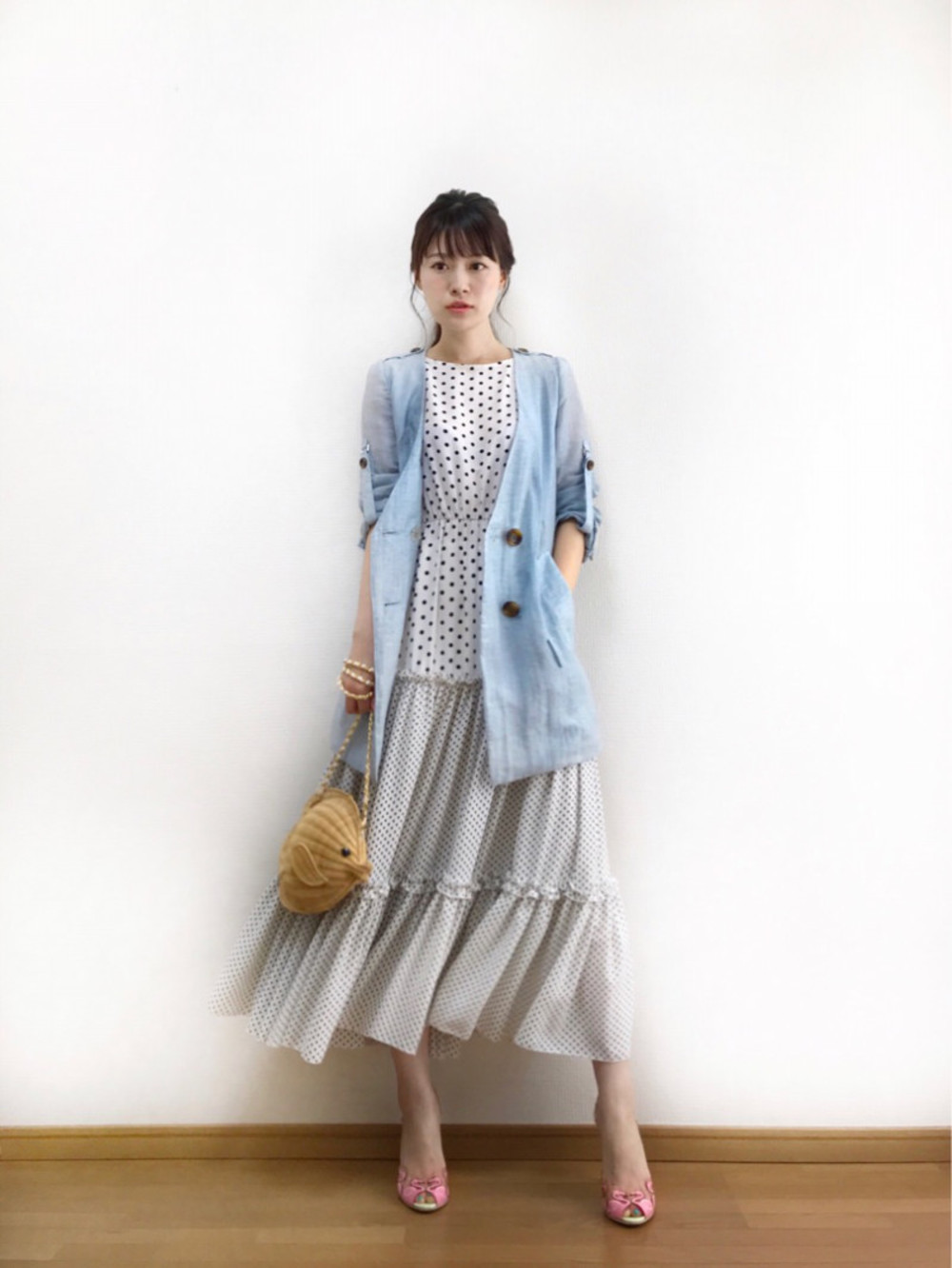 ジャケット ライトブルー Language（ランゲージ） x Danny&Anne  