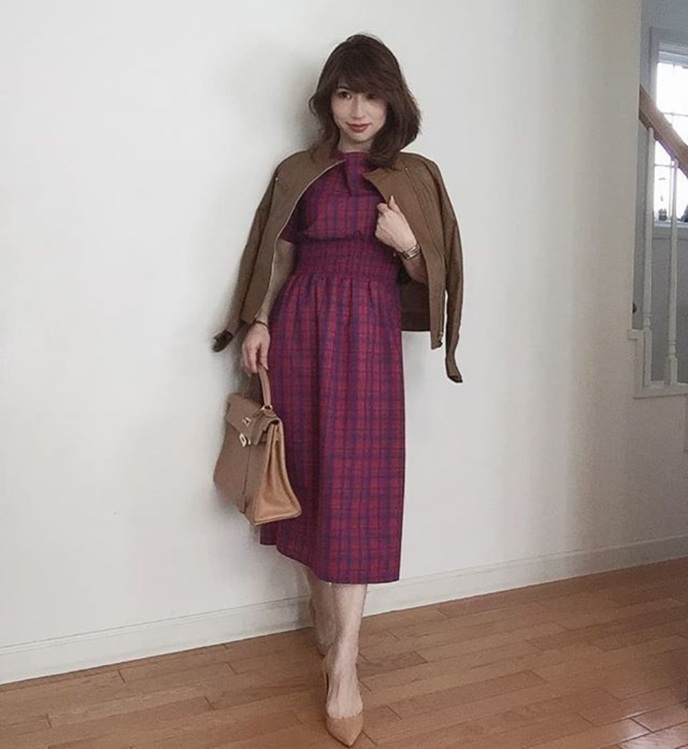 フェミニン 上品 お姉系 甘辛 きれい系で使えるワンピース チェック レッド Romile ロミール X Elforbr エルフォーブル フェミニン 上品 お姉系 甘辛 きれい系で使えるワンピース チェック レッド Romile ロミール X Elforbr エルフォーブル