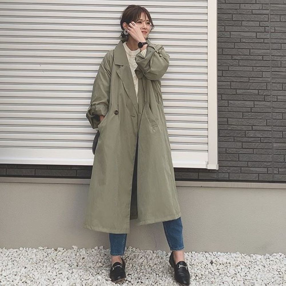 enof air long coat beige ベージュ Sサイズ 販売での到着 レディース