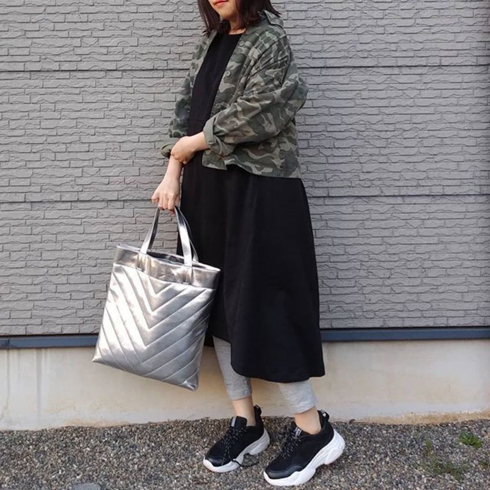 カジュアル 春 ストリート 楽ちん マタニティコーデで使えるトートバッグ シルバー Pageboy ページボーイ X Natural