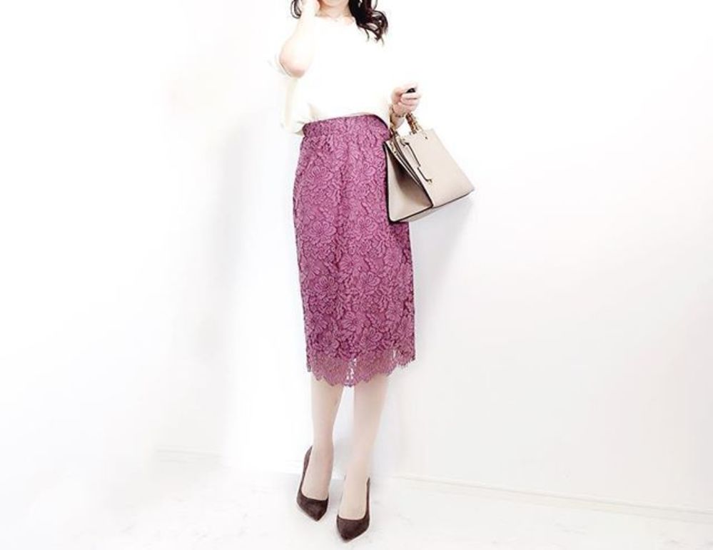 レース タイトスカート ローズピンクのコーディネート一覧 Cbk カブキ