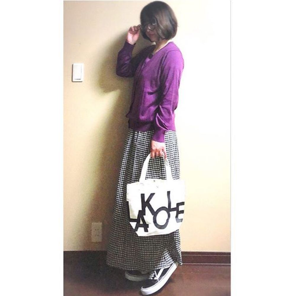 パープル ニット カーディガンのコーディネート一覧 Cbk カブキ