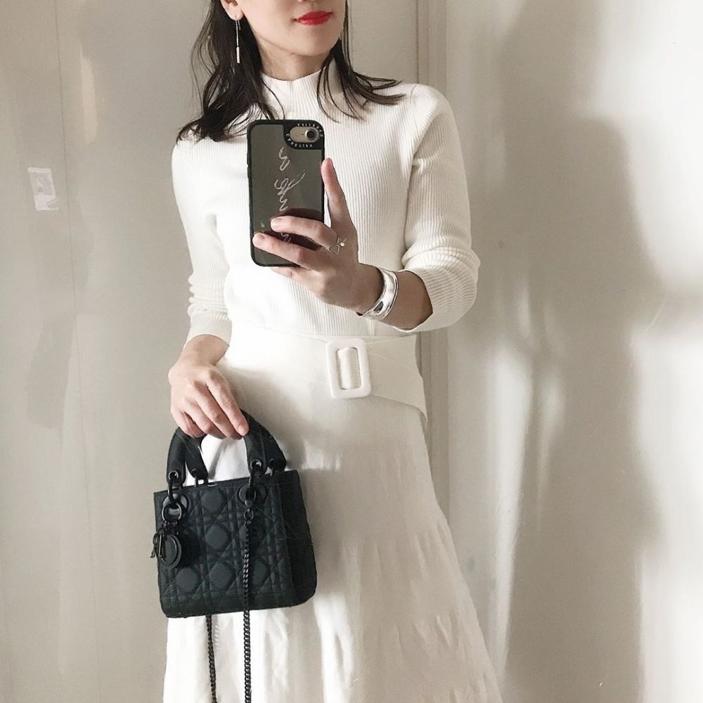 【大人コーデにぴったり】 DIOR バッグ ブラック ハンドバッグ LADY DIOR(レディディオール) x