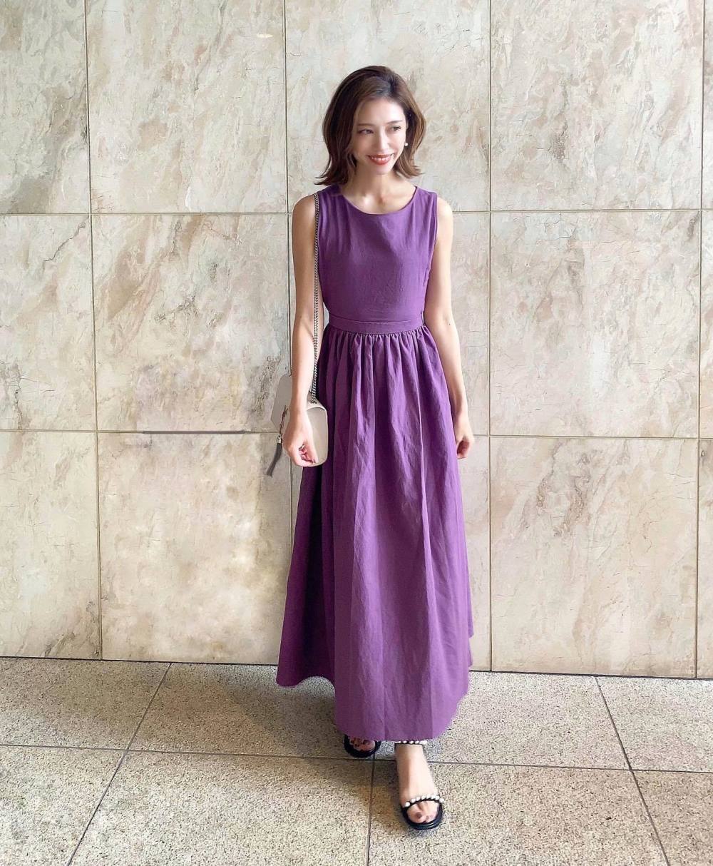 最終値下げMARTHA ノースリーブ ロングワンピース パープル Amazon.co.jp: [Audwine] ロングワンピース ノースリーブ