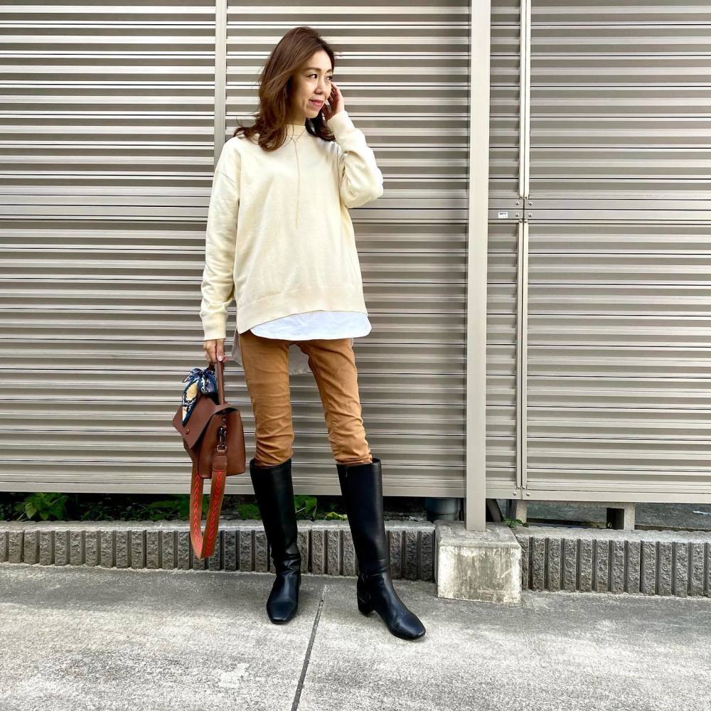 セットアップ 大きいサイズ ロンティー イレギュラー裾 ロングパンツ シンプル 秋服 レディース コットン 丸首 Tシャツ 長袖 チノパン きれいね おすすめ