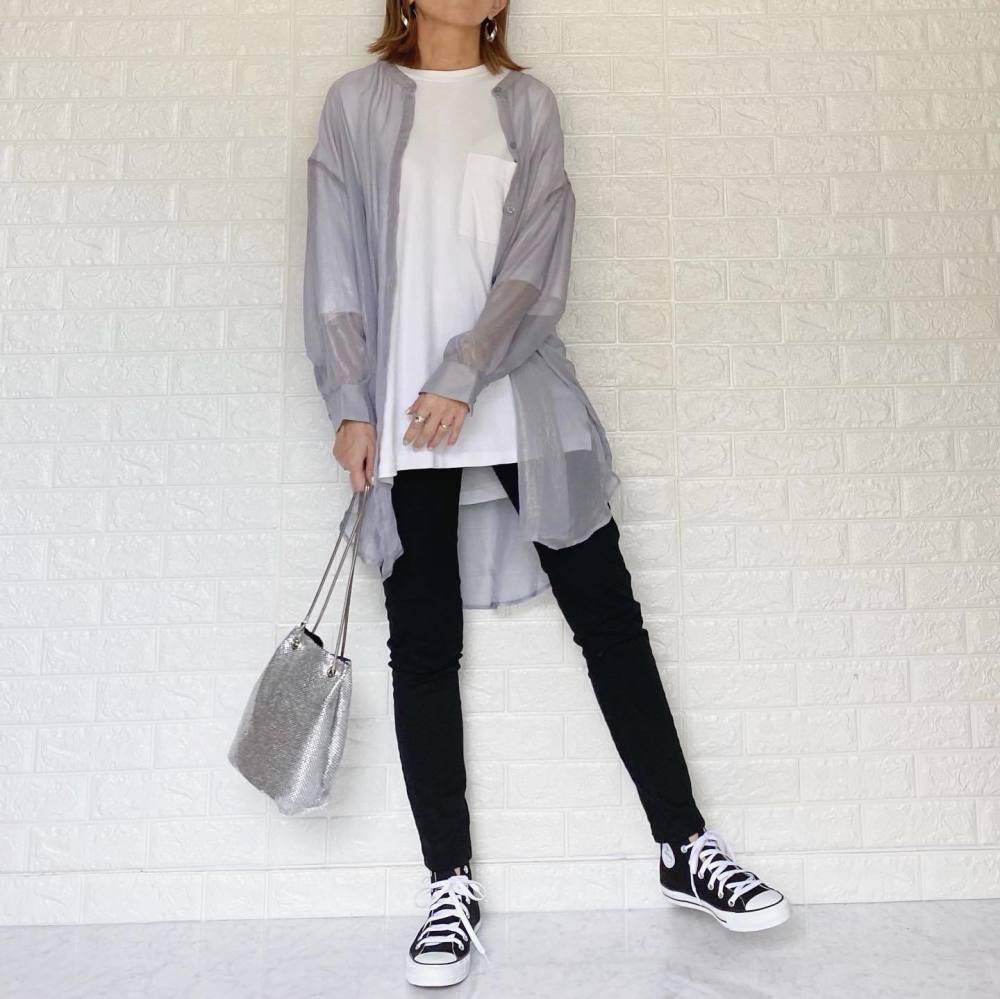 グレー バンドカラー シアー シャツのコーディネート一覧 Cbk カブキ