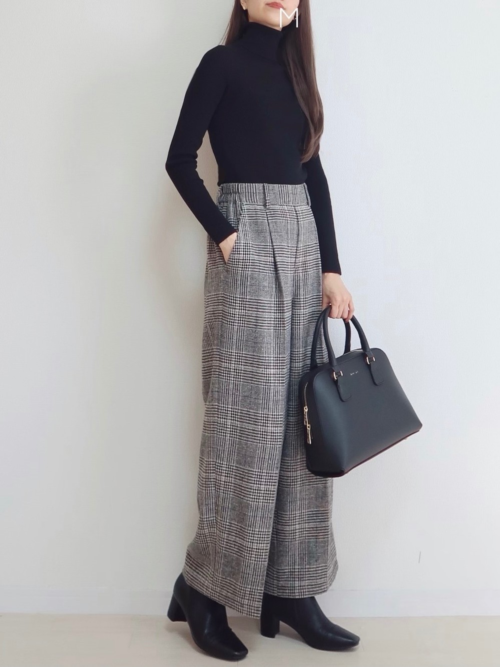 グレー チェック ワイドパンツのコーディネート一覧 Cbk カブキ
