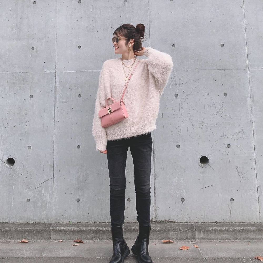 cafune ショルダーバッグ　ピンク ピンク ショルダーバッグ ミニ 無地 CAFUNÉ (カフネ) x 無地 ZARA