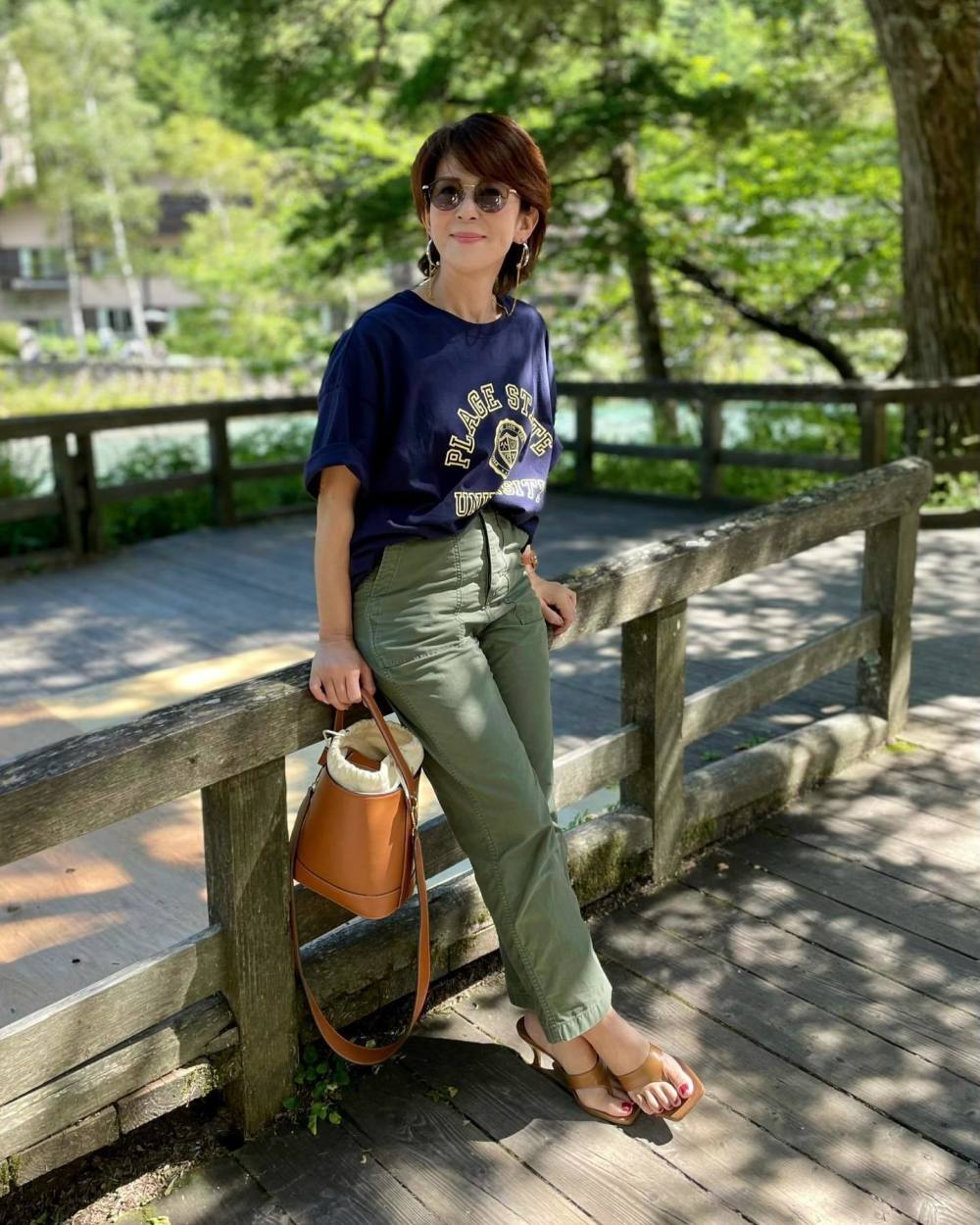 ブラウン サングラスのコーディネート一覧 Cbk カブキ