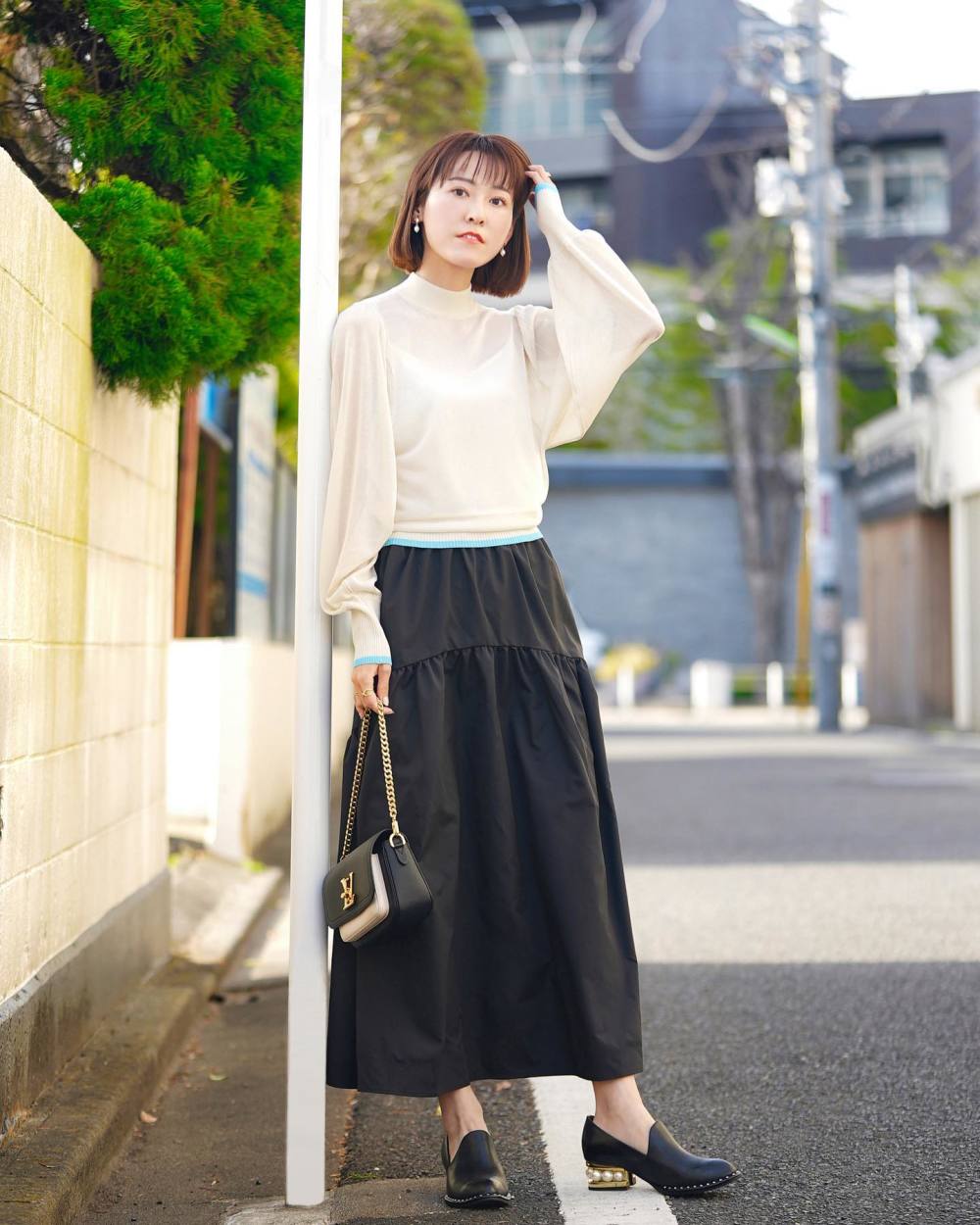 ミニ ポシェット LOUIS VUITTON ショルダーバッグ ホワイトの  