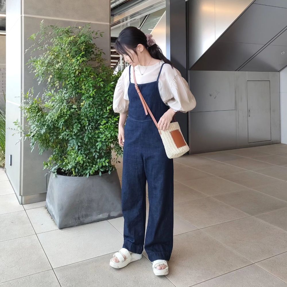 Lee ストライプ ネイビーオーバーオール サロペット LEE ストライプ