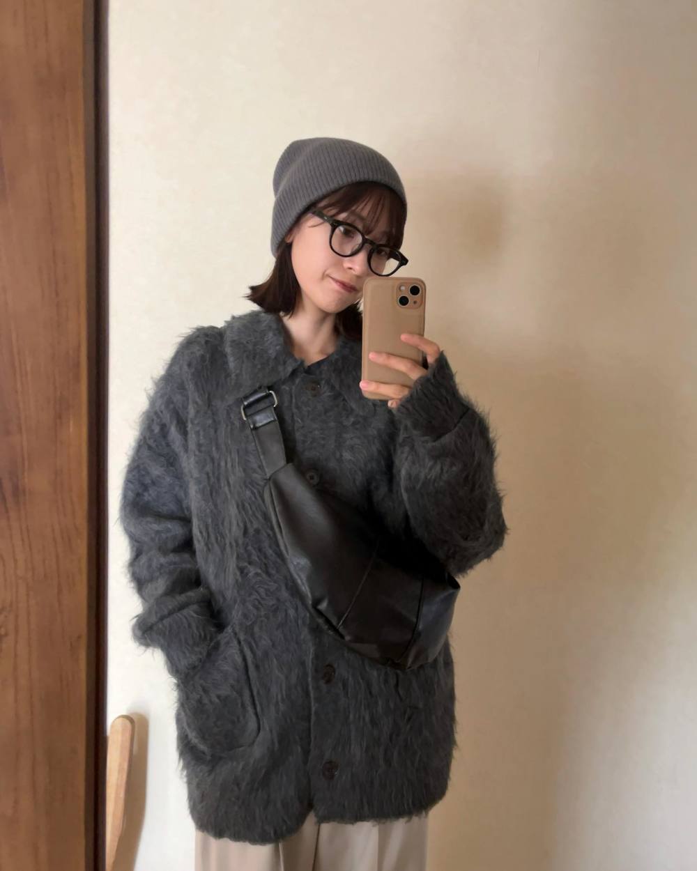 TN様 C6666 ファーカーディガンコーデ