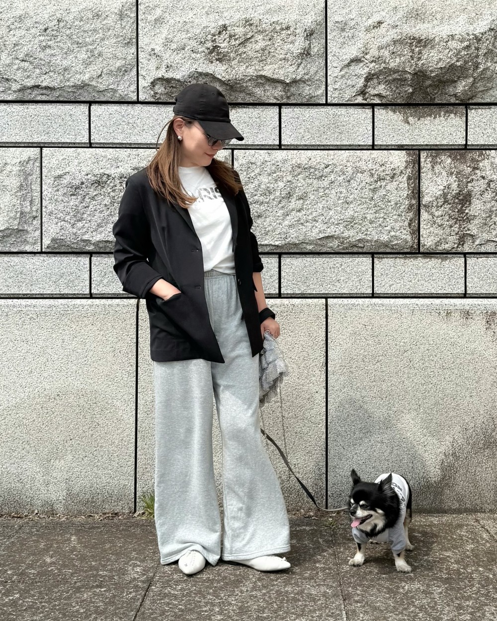 UNIQLO スウェットワイドパンツXS 黒、グレー グレー スウェット 無地 ワイドパンツ UNIQLO（ユニクロ） 十分