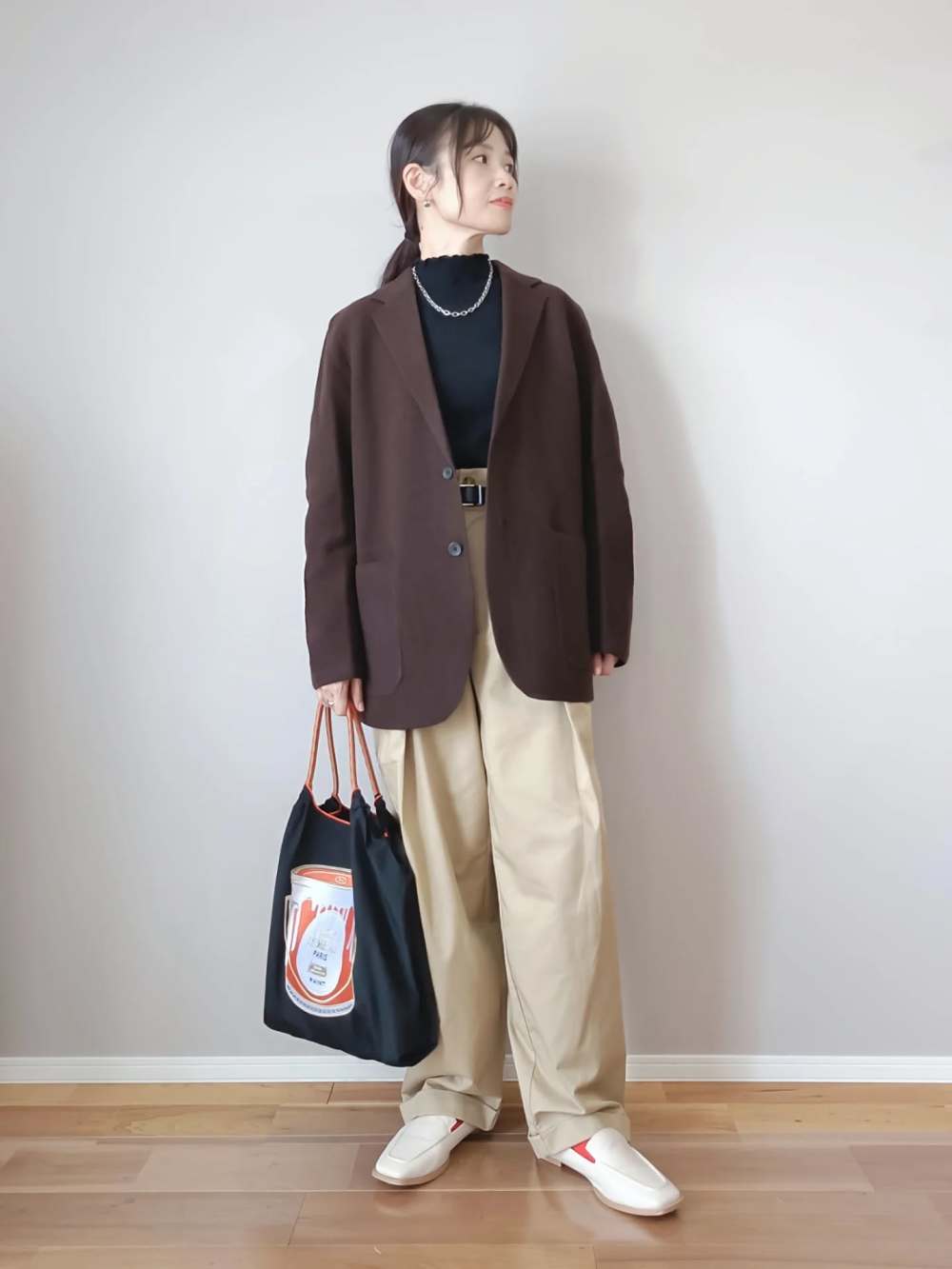 ブラウン ツイードテーラードジャケットのコーディネート一覧