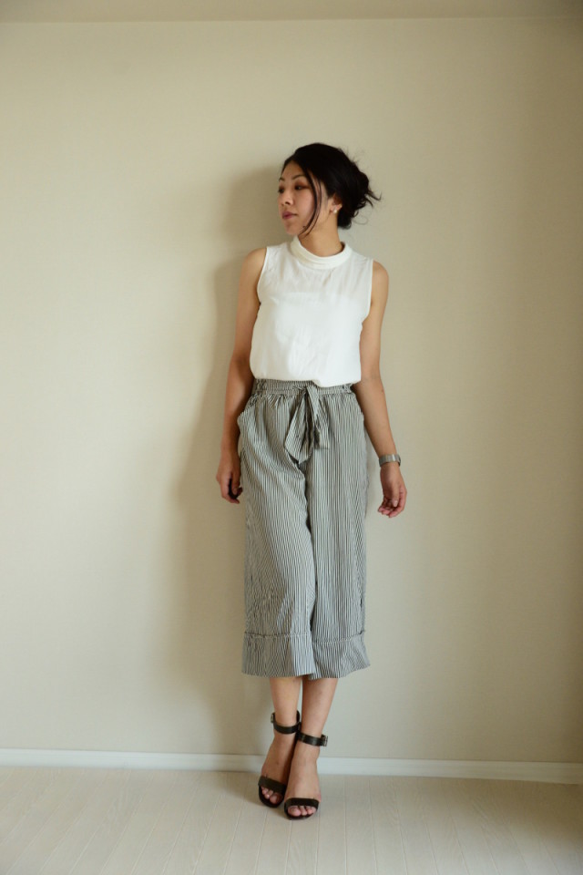 ノースリーブ ニット ハイネック ホワイト ZARA(ザラ) x ノースリーブ ニット ハイネック ホワイト ZARA(ザラ) x