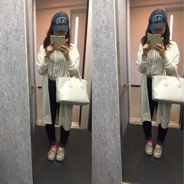コンサバ カジュアル モード ボーイッシュ ストリート ナチュラルで使えるロゴ キャップ帽