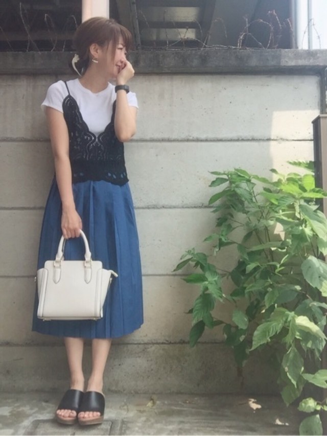 レースキャミソール重ねコーデ♡
