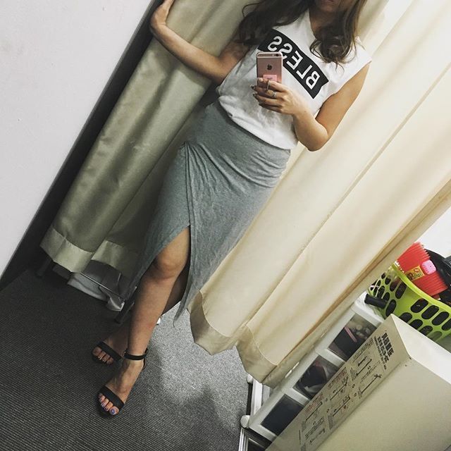 ロゴT&ラップスカート♡