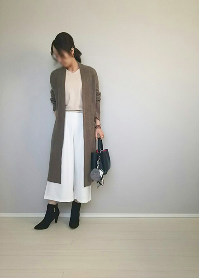 GUで大人気の新作コーディガン（ブラウン）でキレイめコーデ！