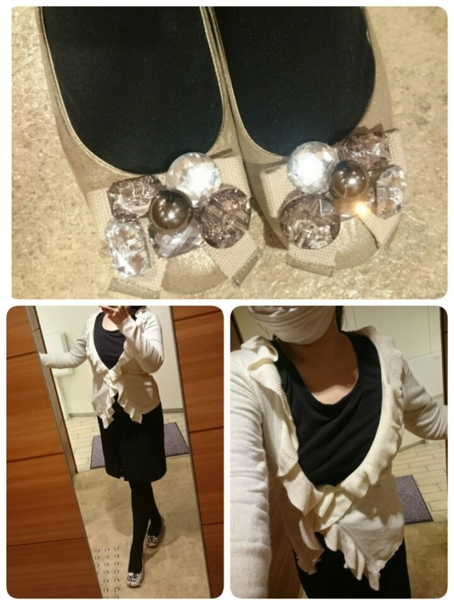 ビジューパンプス♡