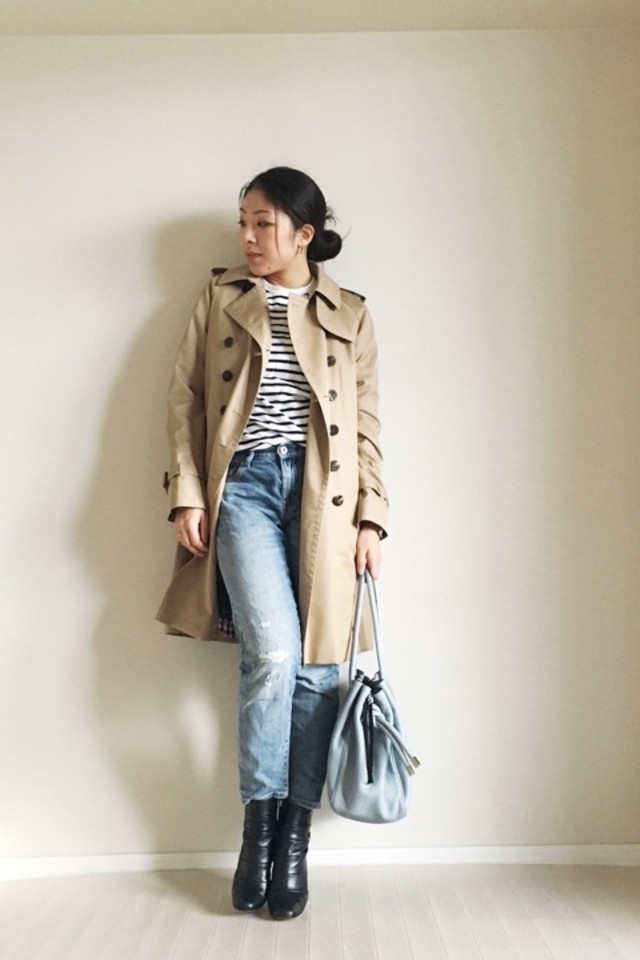 ベージュ トレンチコート Aquascutum（アクアスキュータム） x UNIQLO