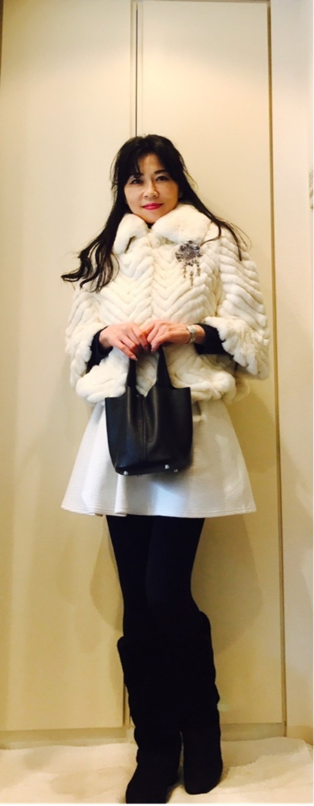 HERMES ブラックファー付きブーティ HERMES ブラックファー付きブーティ