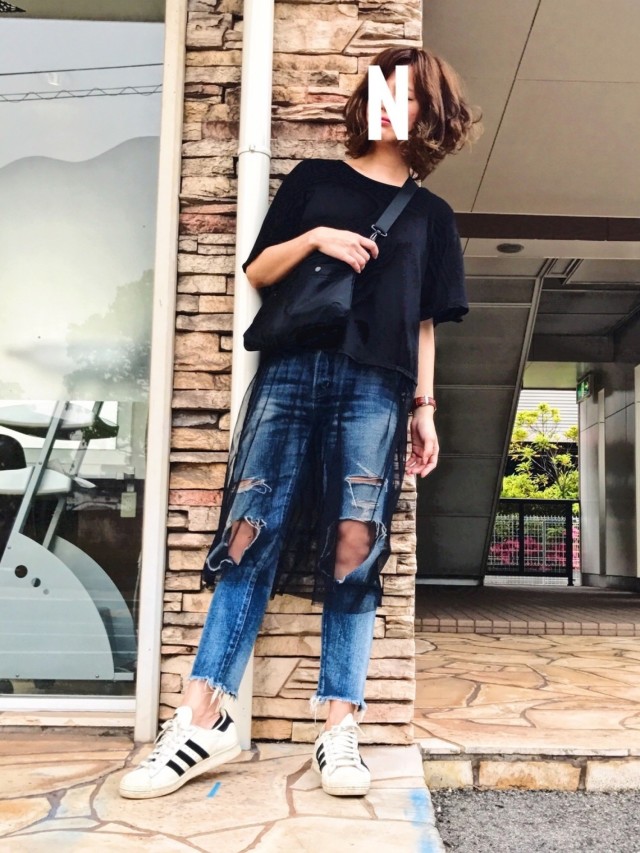 moussy チュールレース　シースルーワンピース